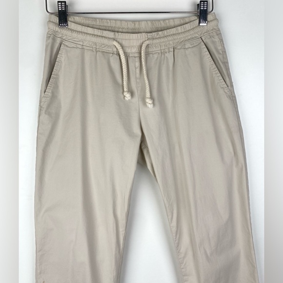 SUNHEE MOON Drawstring Khaki Cropped Pants - Picture 2 of 7